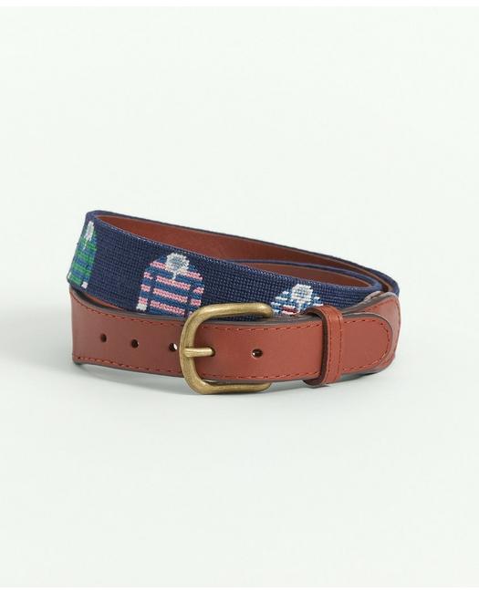 Brooks Brothers Smathers & Branson Needlepoint Belt | Size 32 In Multicolor