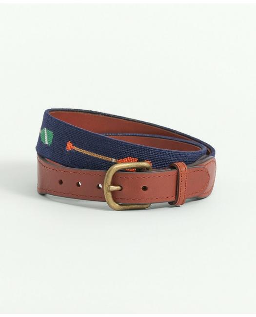 Brooks Brothers Smathers & Branson Needlepoint Belt | Size 34 In Multicolor