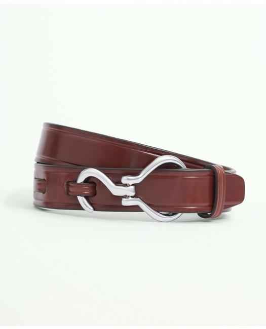 Brooks Brothers Leather Hoof Pick Belt | Brown | Size 36