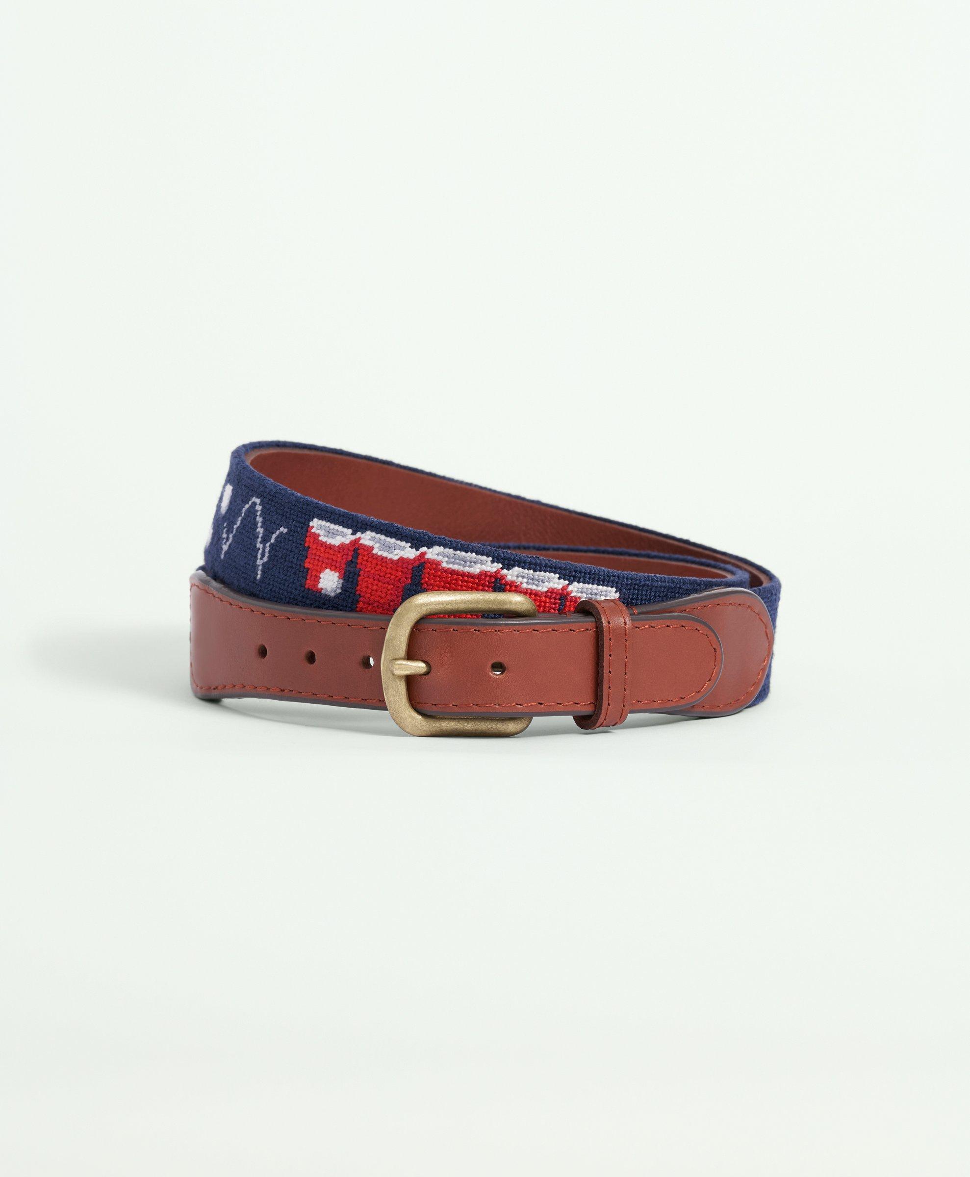 Brooks Brothers Smathers & Branson Needlepoint Belt | Size 36 In Multicolor