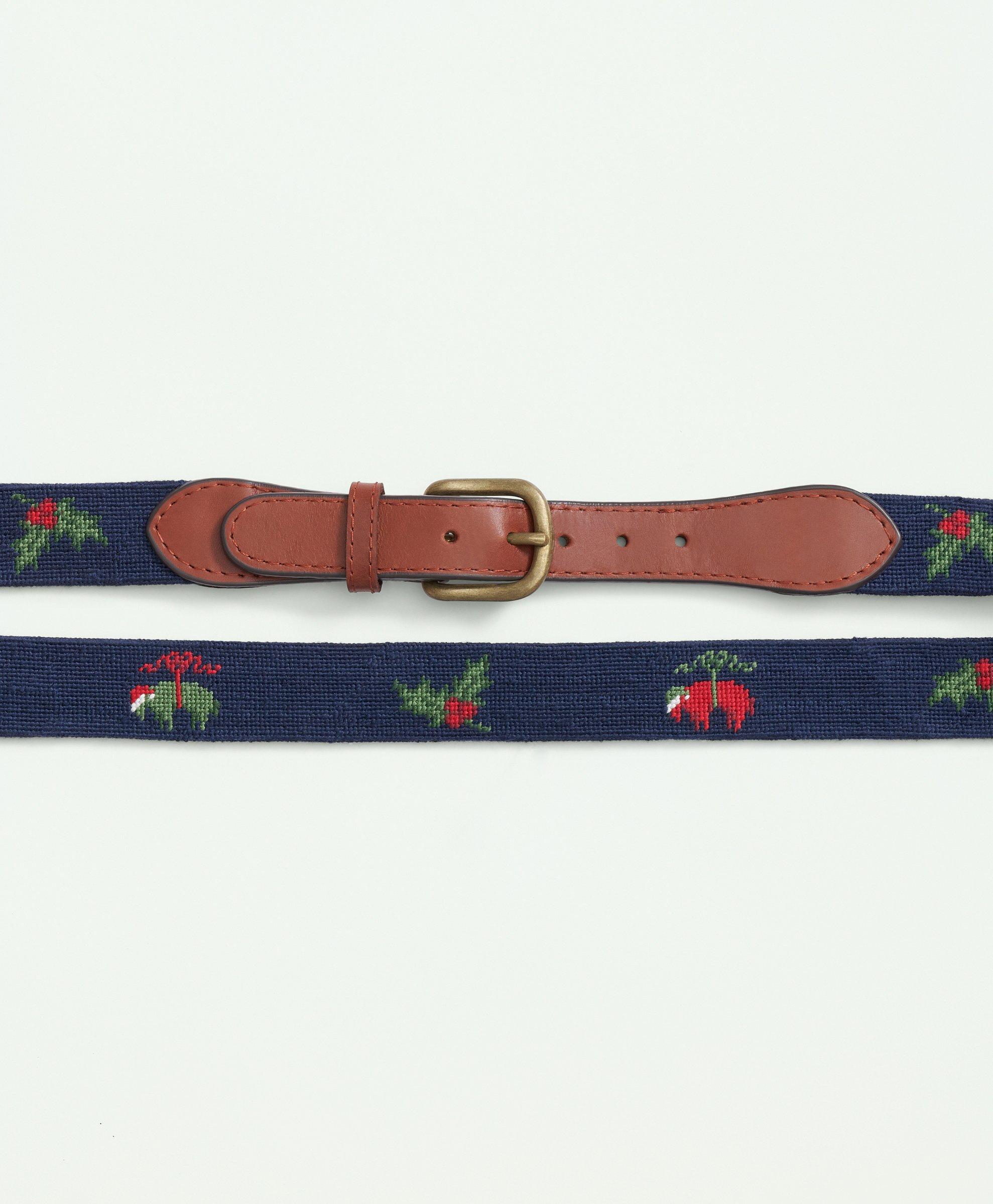 Brooks Brothers Smathers & Branson Needlepoint Belt | Size 38 In Multicolor