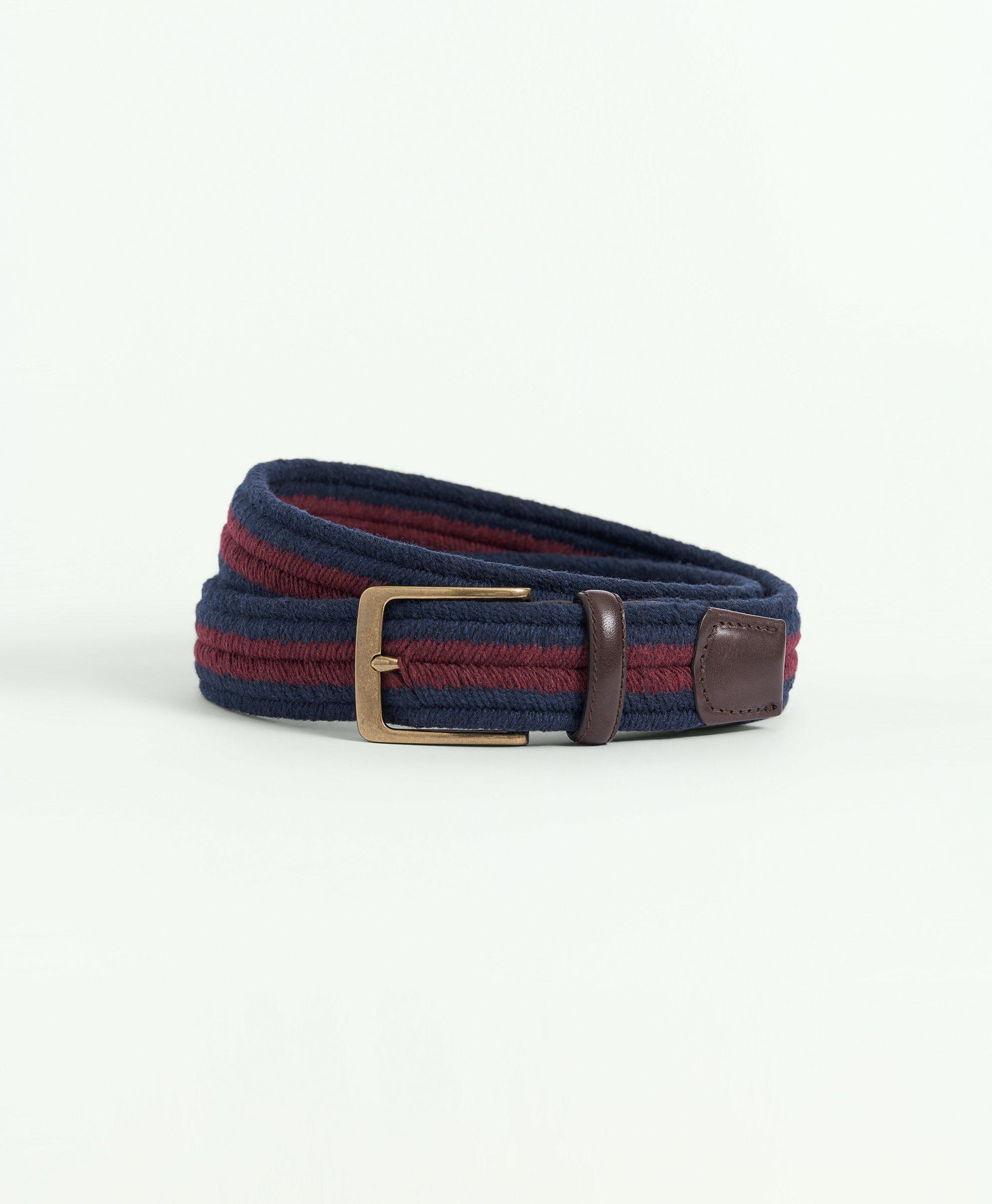 Brooks Brothers Novelty Braided Belt Oatmeal 