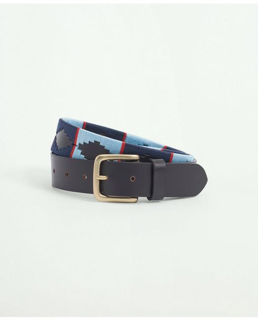 Brooks Brothers Gaucho Belt | Blue/navy | Size 30 In Blue,navy