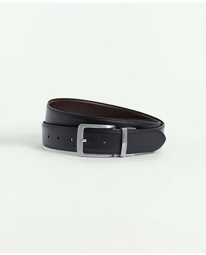 Cuttable Reversible Leather Belt With Changeable Gold-Tone & Silver-Tone Buckles