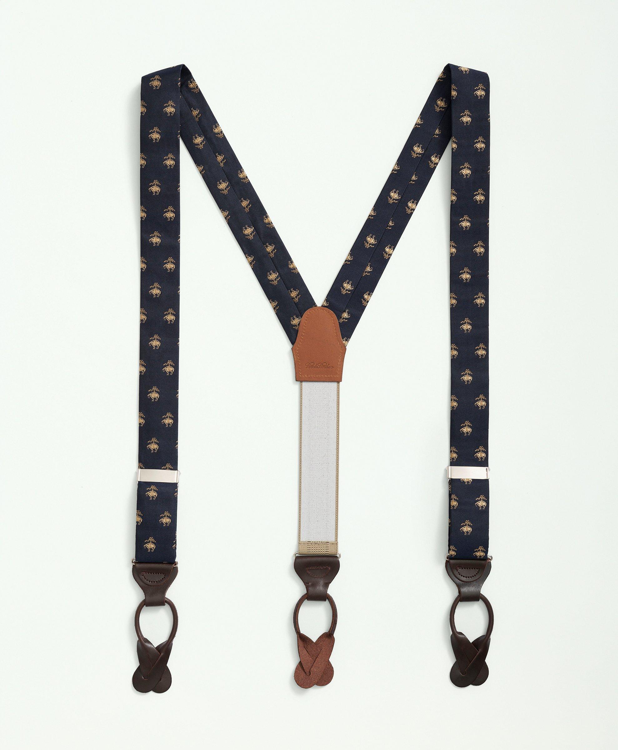 Brooks Brothers Golden Fleece Suspenders Shoes In Navy