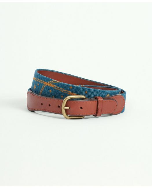 Brooks Brothers Smathers & Branson Needlepoint Constellation Belt | Size 42 In Multicolor