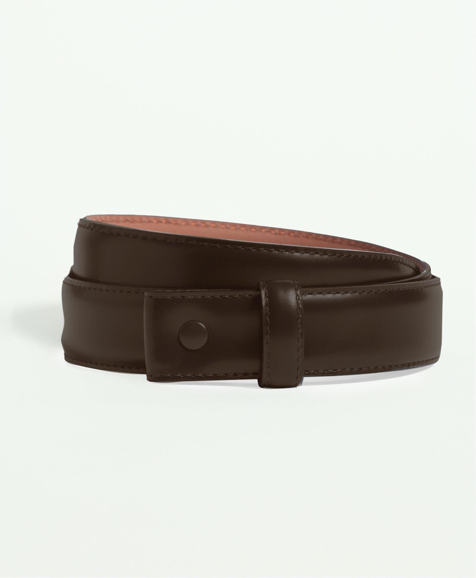 Shop Brooks Brothers Calfskin Leather Belt Strap | Brown | Size 40
