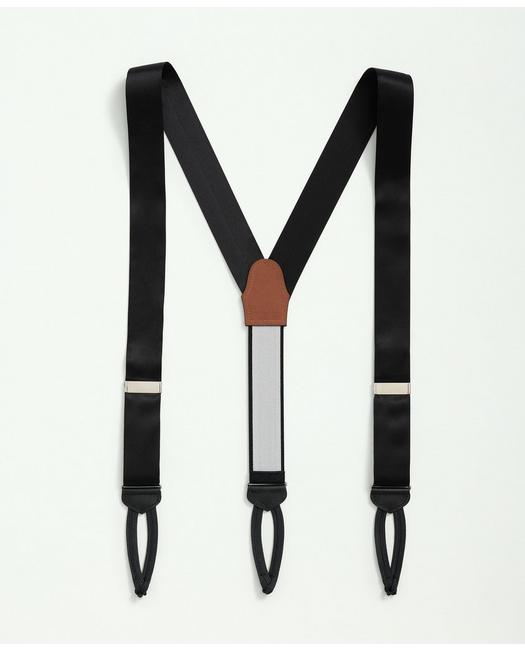 Brooks Brothers Solid Suspenders Shoes | Black