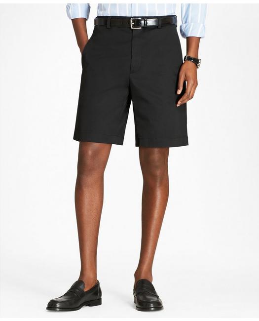 Brooks Brothers 9" Flat Front Stretch Advantage Chino Shorts | Black | Size 32