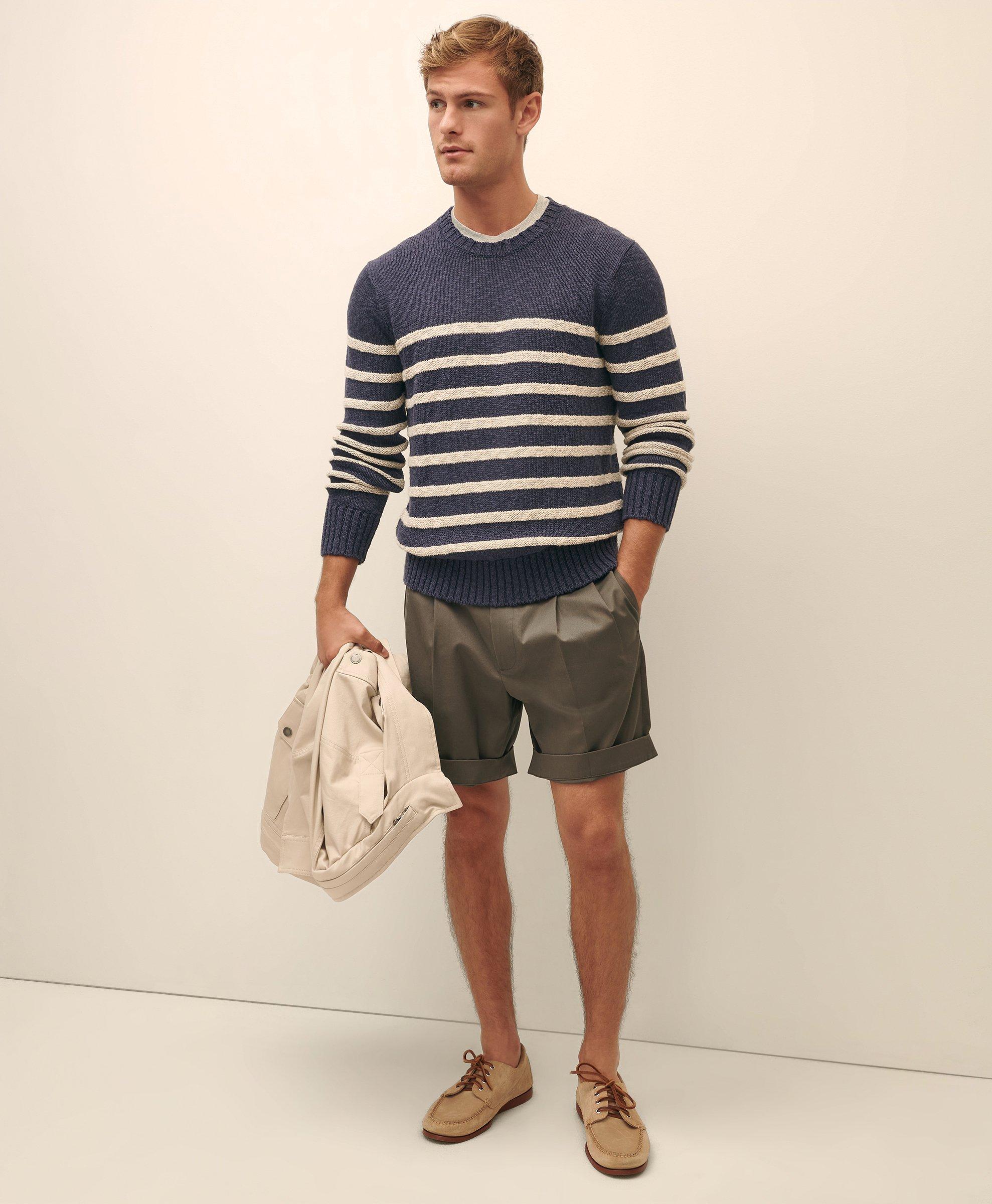 Brooks Brothers 8" Pleat Front Stretch Advantage Chino Shorts In Grey