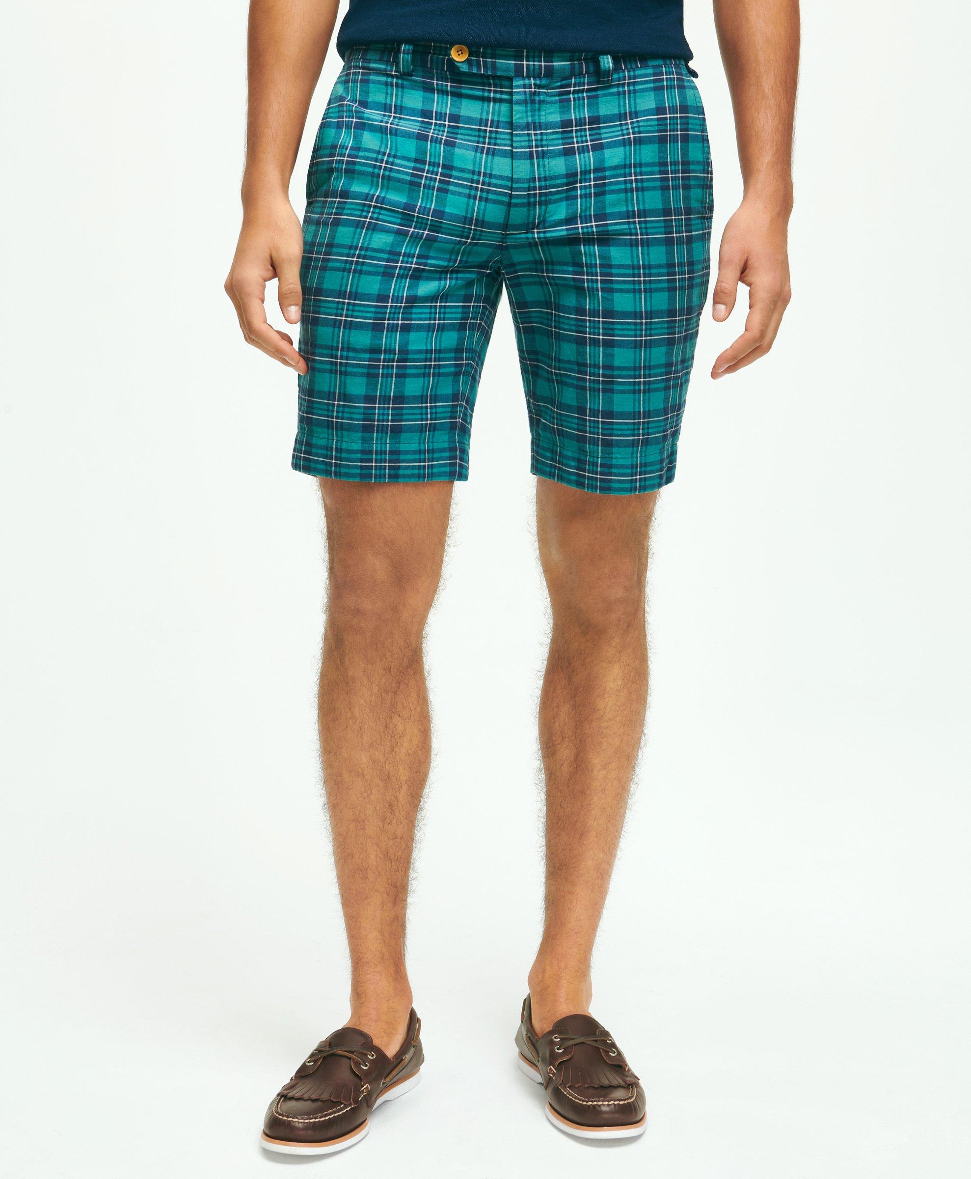 Cotton Patchwork Madras Shorts