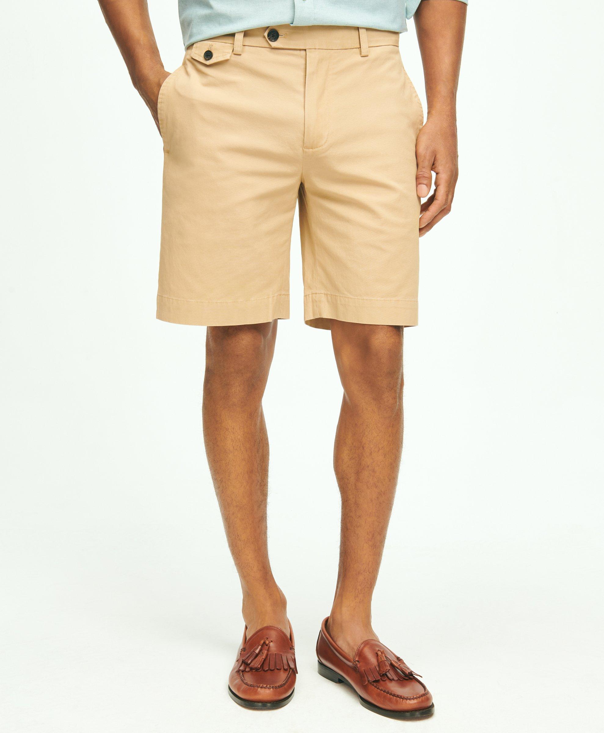 Brooks Brothers 9" Canvas Poplin Shorts In Supima Cotton In Khaki