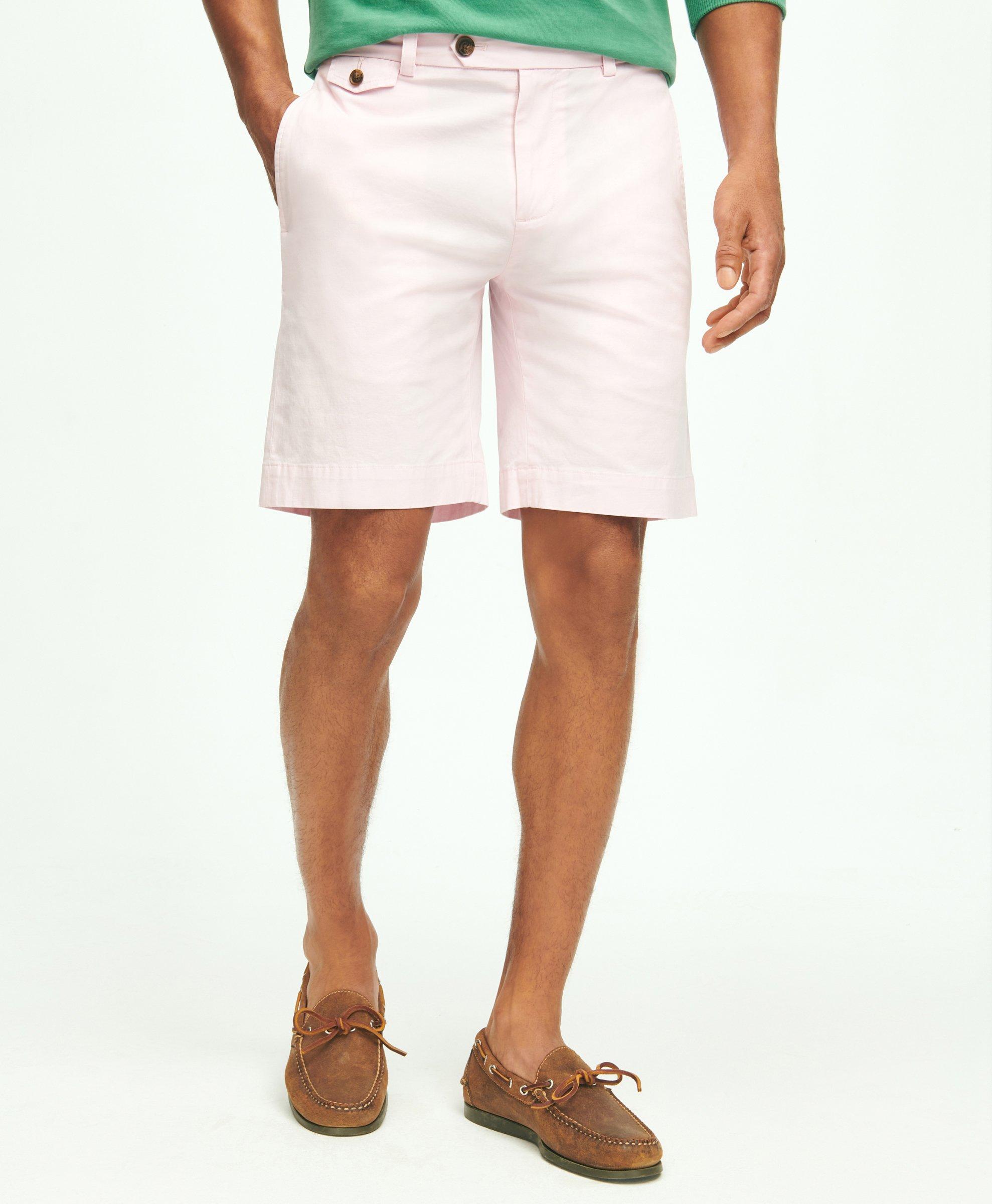 Brooks Brothers 9" Canvas Poplin Shorts In Supima Cotton | Pink | Size 34