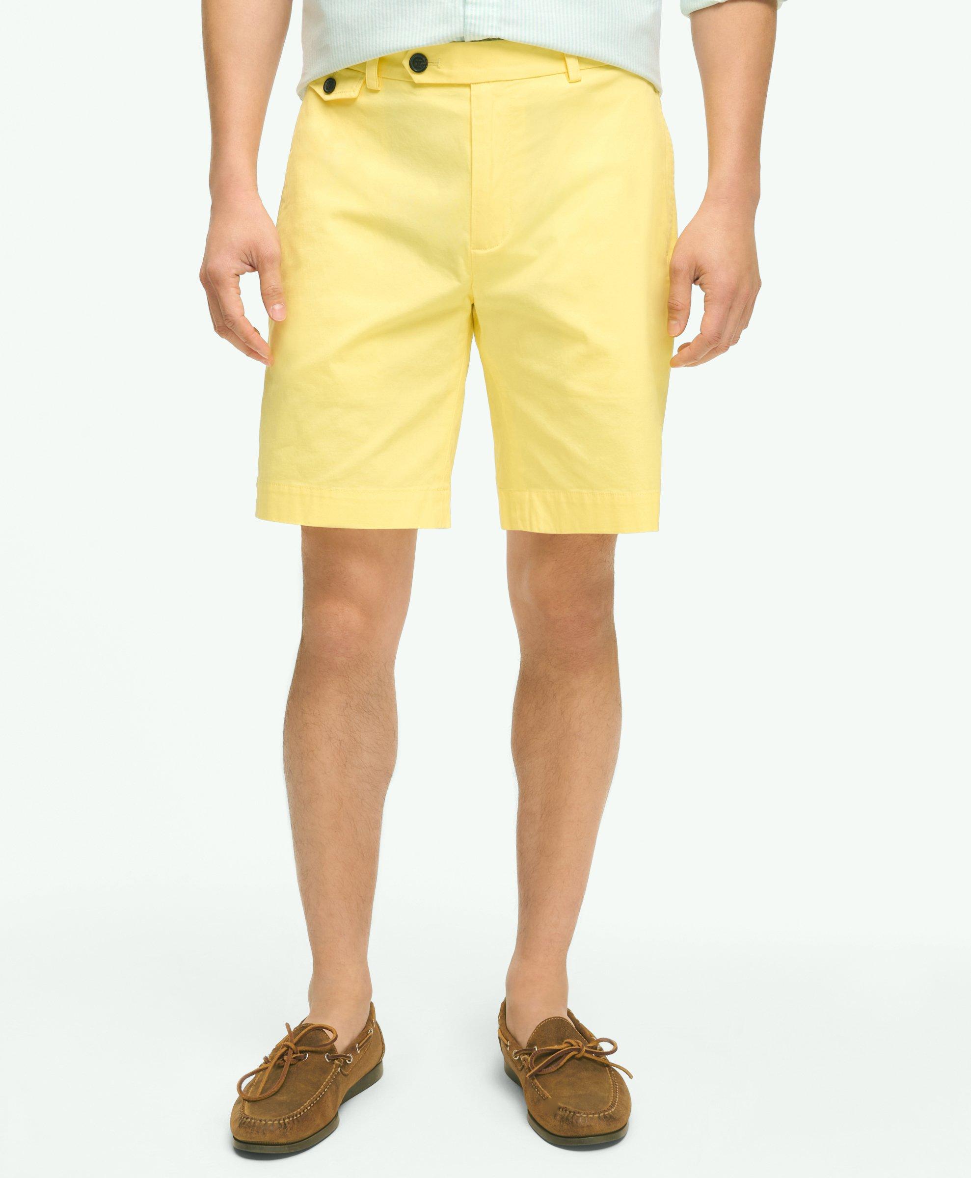 Brooks Brothers 9" Canvas Poplin Shorts In Supima Cotton In Yellow