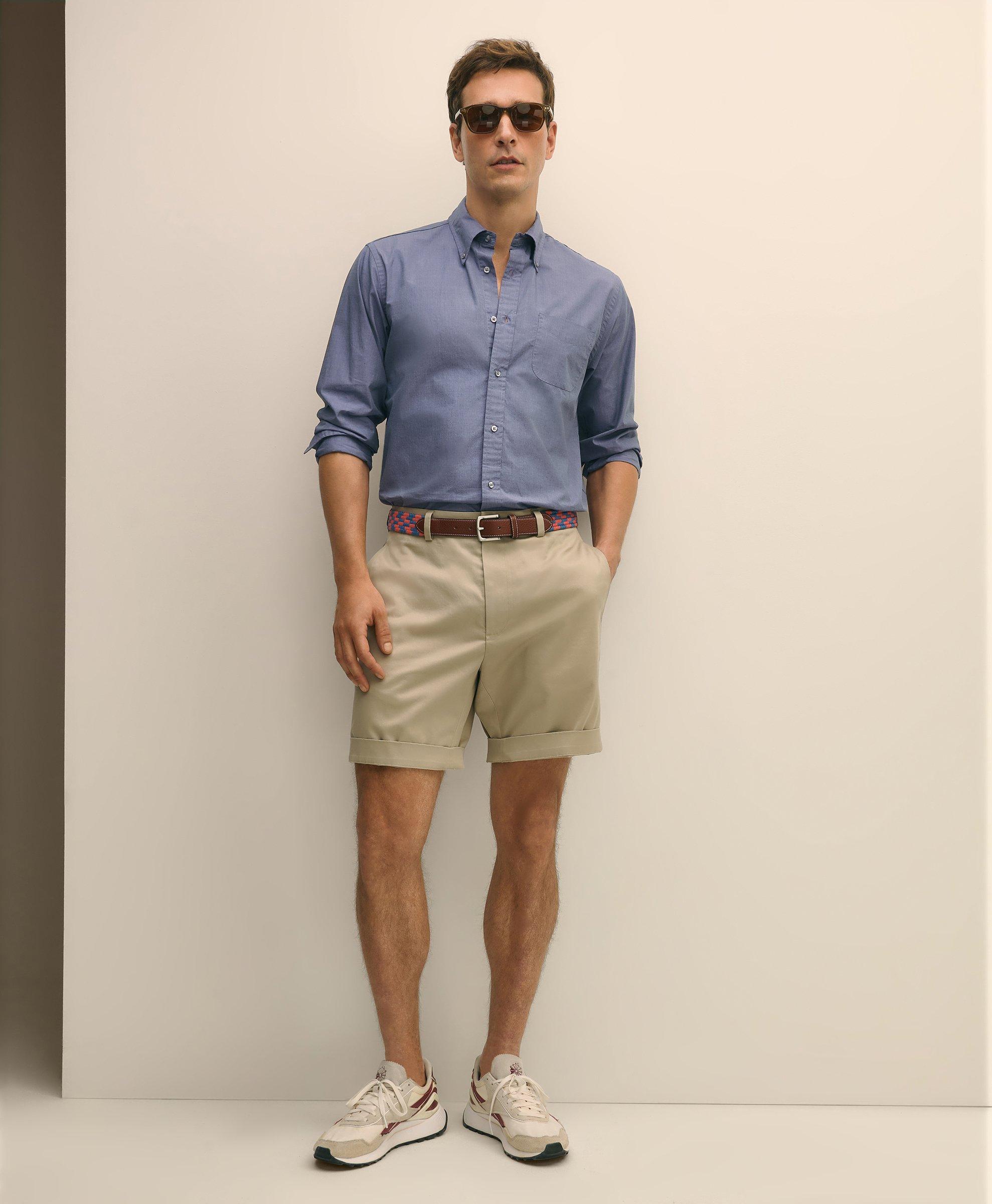 Brooks Brothers Advantage Wrinkle Resistant Stretch Chino Shorts In Khaki