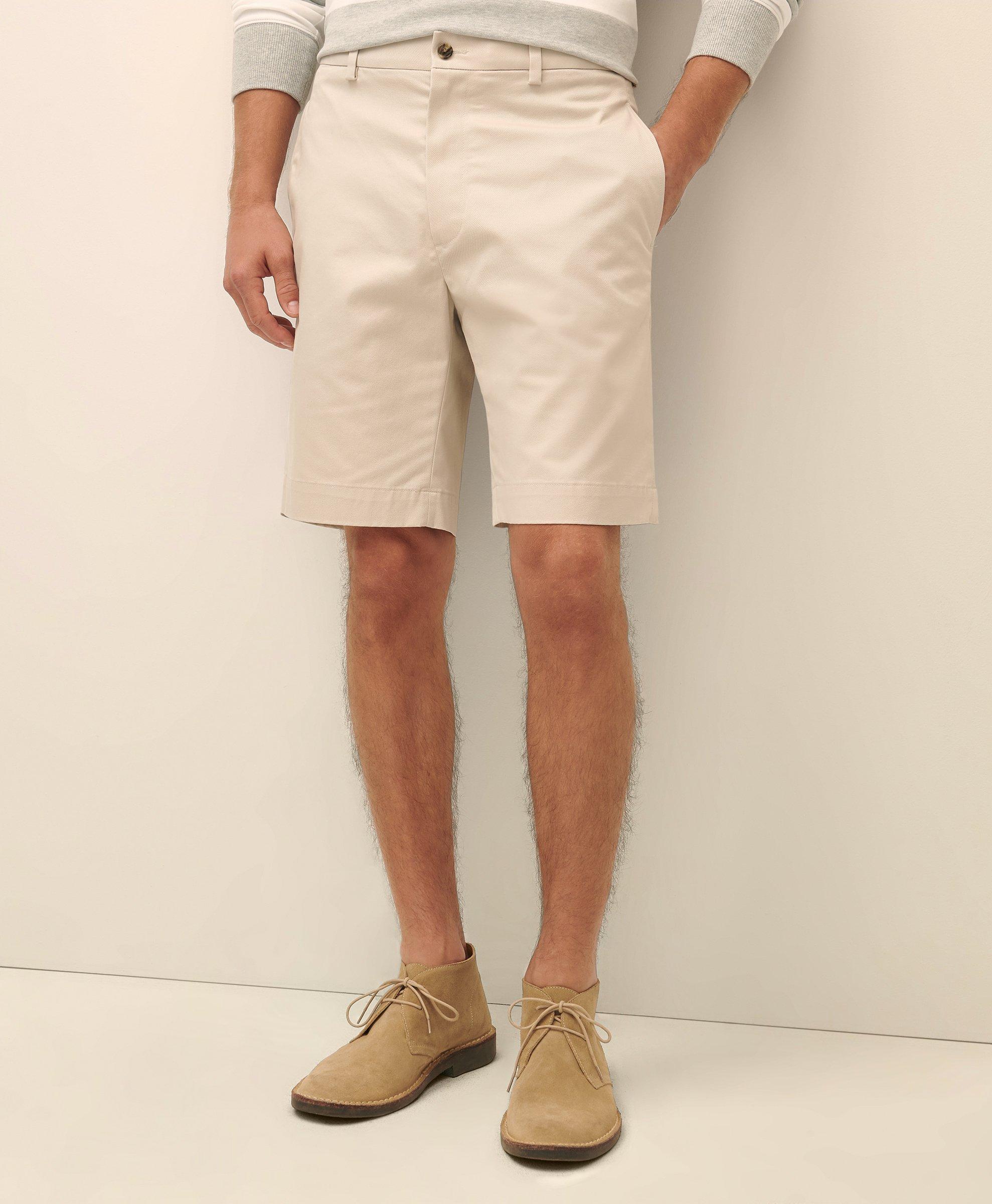 Brooks Brothers 9" Advantage Chino Shorts In Stone