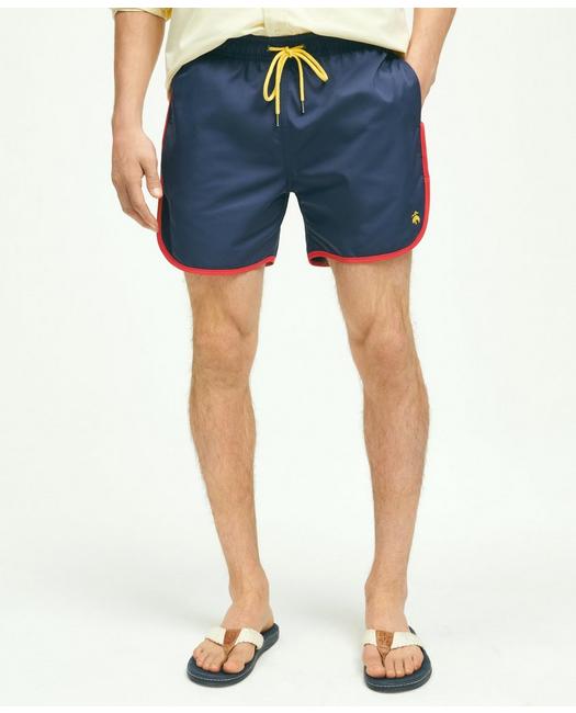 Brooks Brothers 5" Stretch Montauk Solid Swim Trunks | Navy | Size 2xl