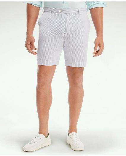 Stretch Cotton Seersucker Shorts