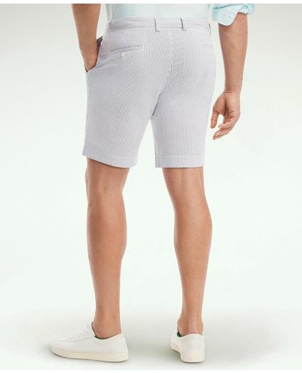 9" Stretch Cotton Seersucker Shorts