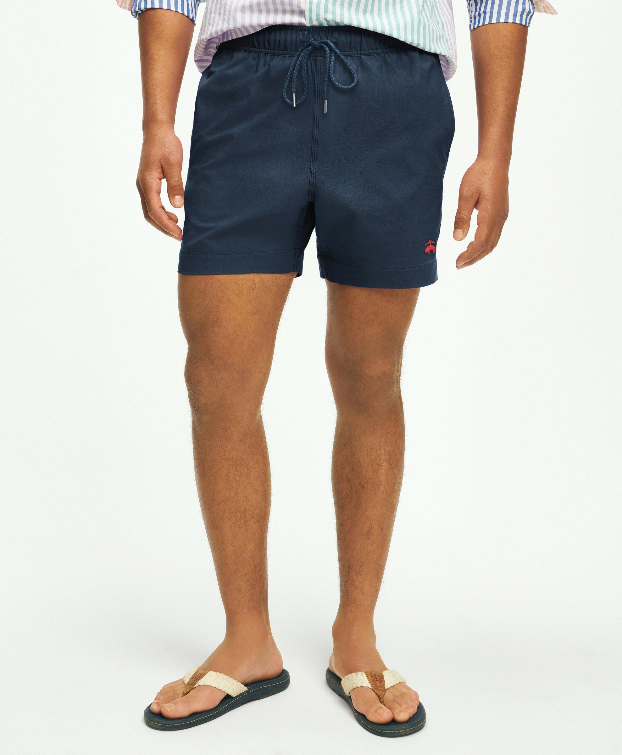 Brooks Brothers 5" Stretch Swim Trunks In Navy