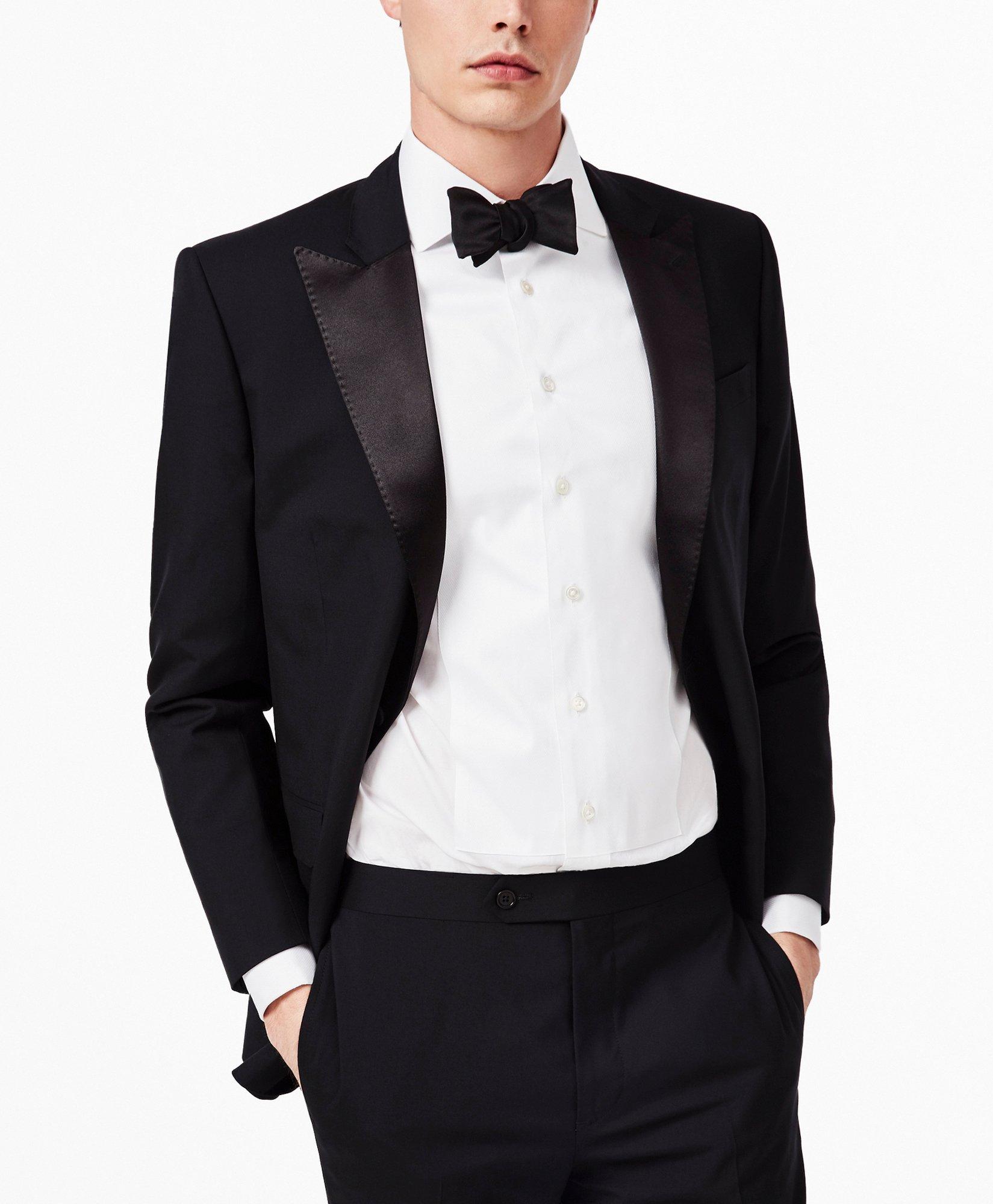 Brooks Brothers Regent-fit Wool Tuxedo Jacket | Black | Size 44 Long