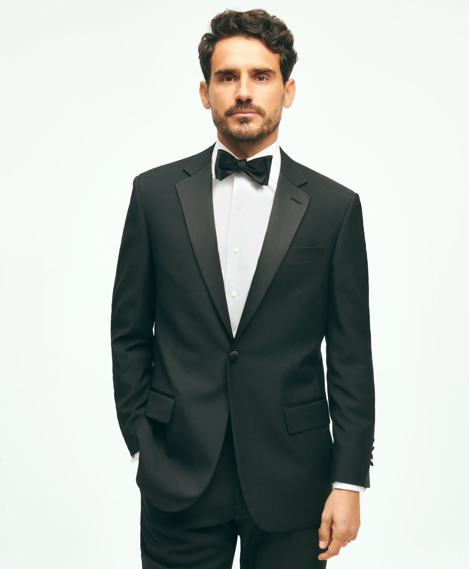 Black Regular Fit Tuxedo Jacket