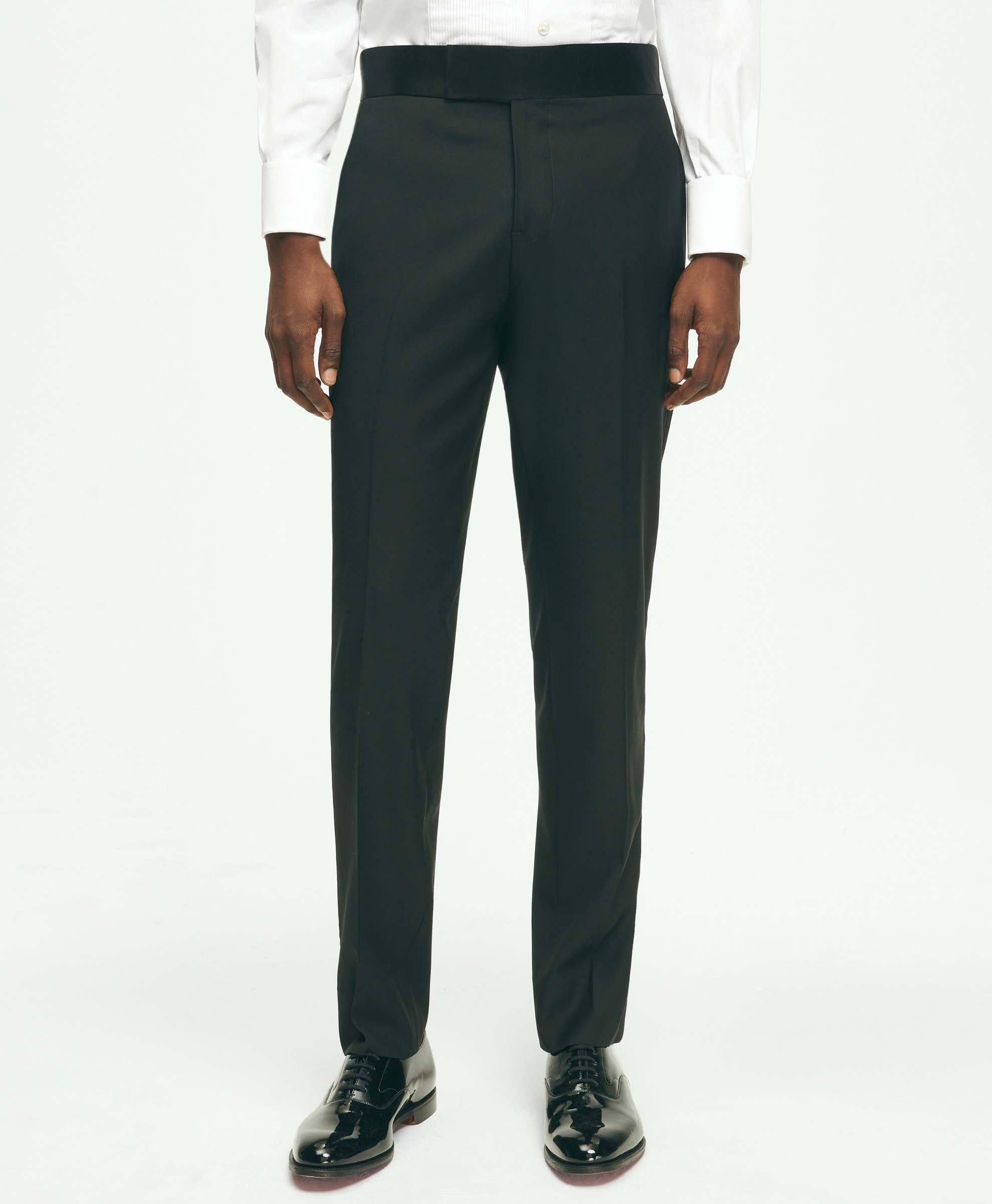 Slim-Fit Tapered Wool Tuxedo Trousers