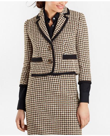 Checked Tweed Cropped Jacket