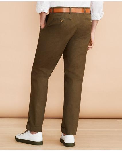 Garment-Dyed Cotton-Linen Stretch Chinos