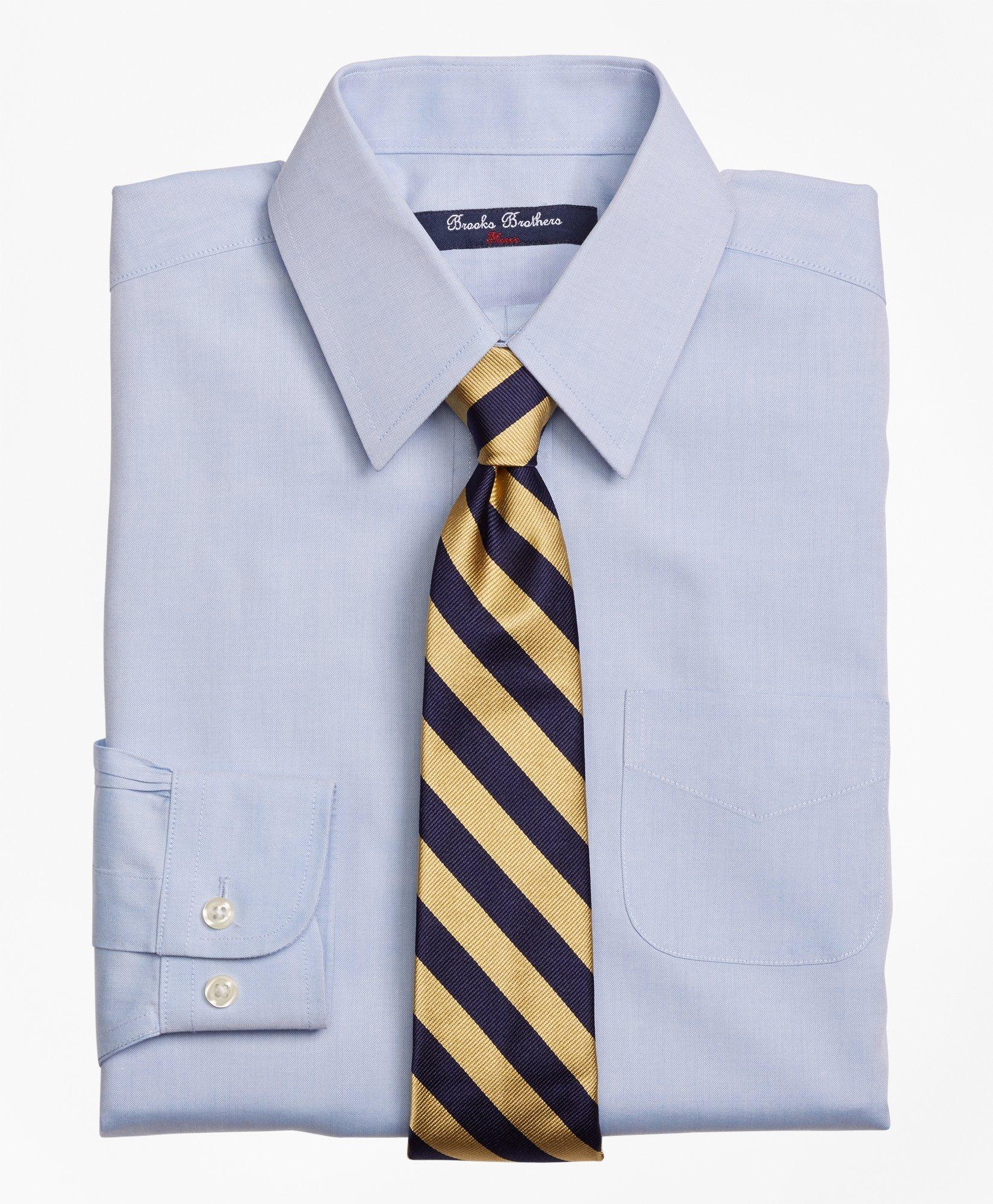 Brooks Brothers Kids'  Boys Non-iron Supima Pinpoint Cotton Forward Point Dress Shirt | Light Blue | Size 2