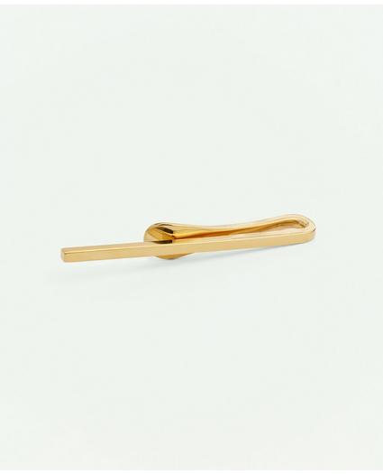 Sterling Silver Engravable Gold-Plated Tie Clip