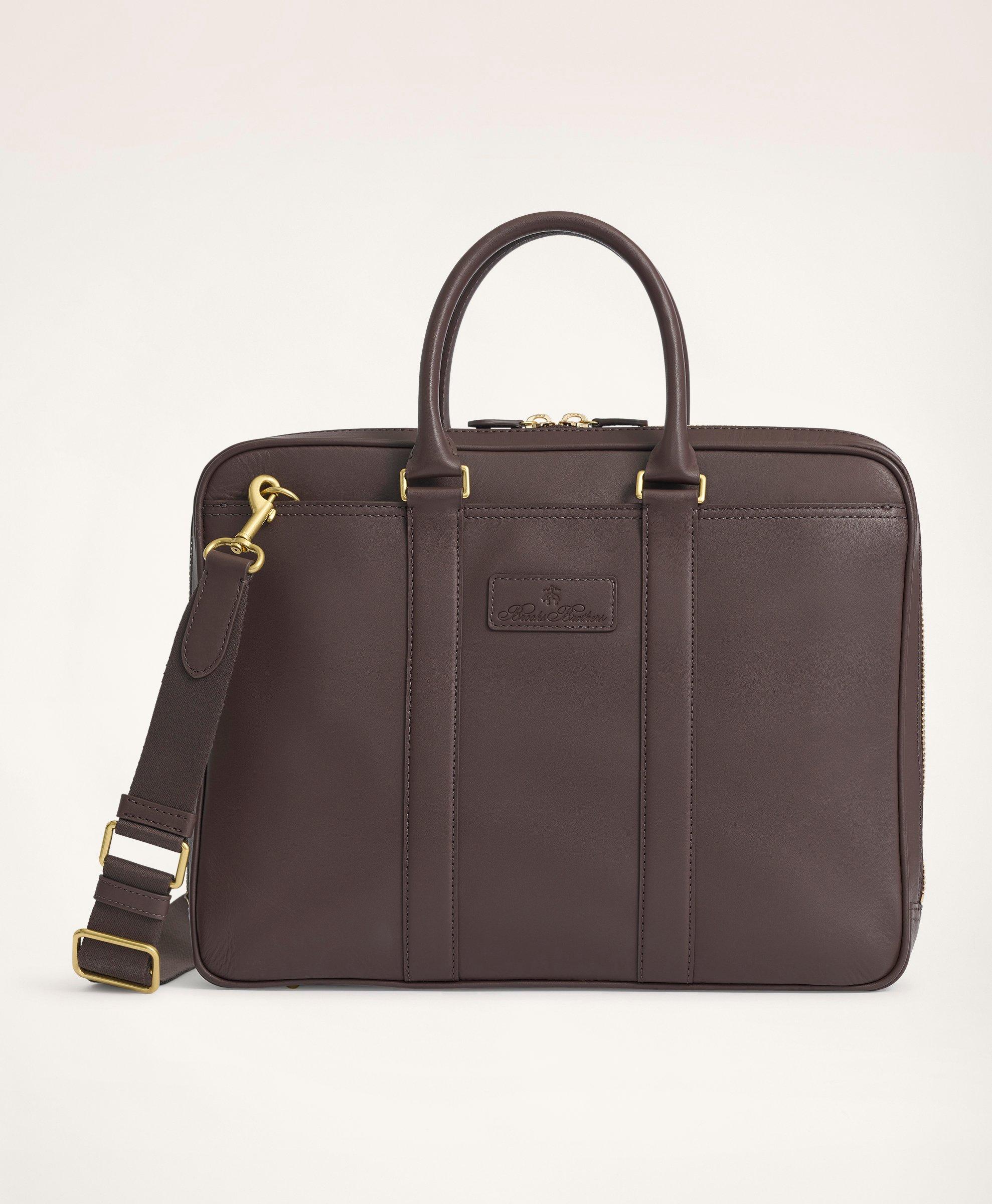 Brooks Brothers Leather Briefcase | Brown