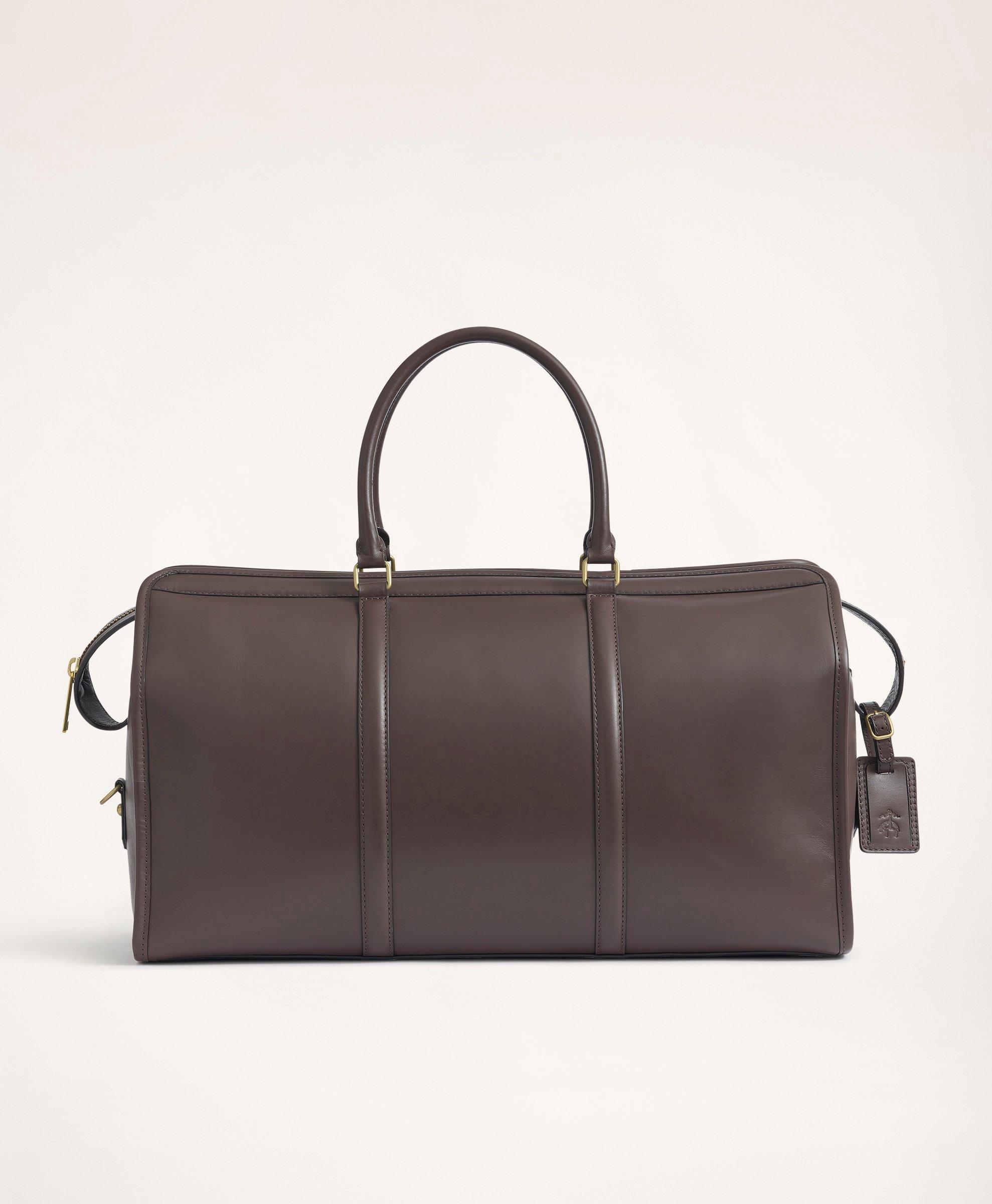 Brooks Brothers Leather Duffle Bag | Brown