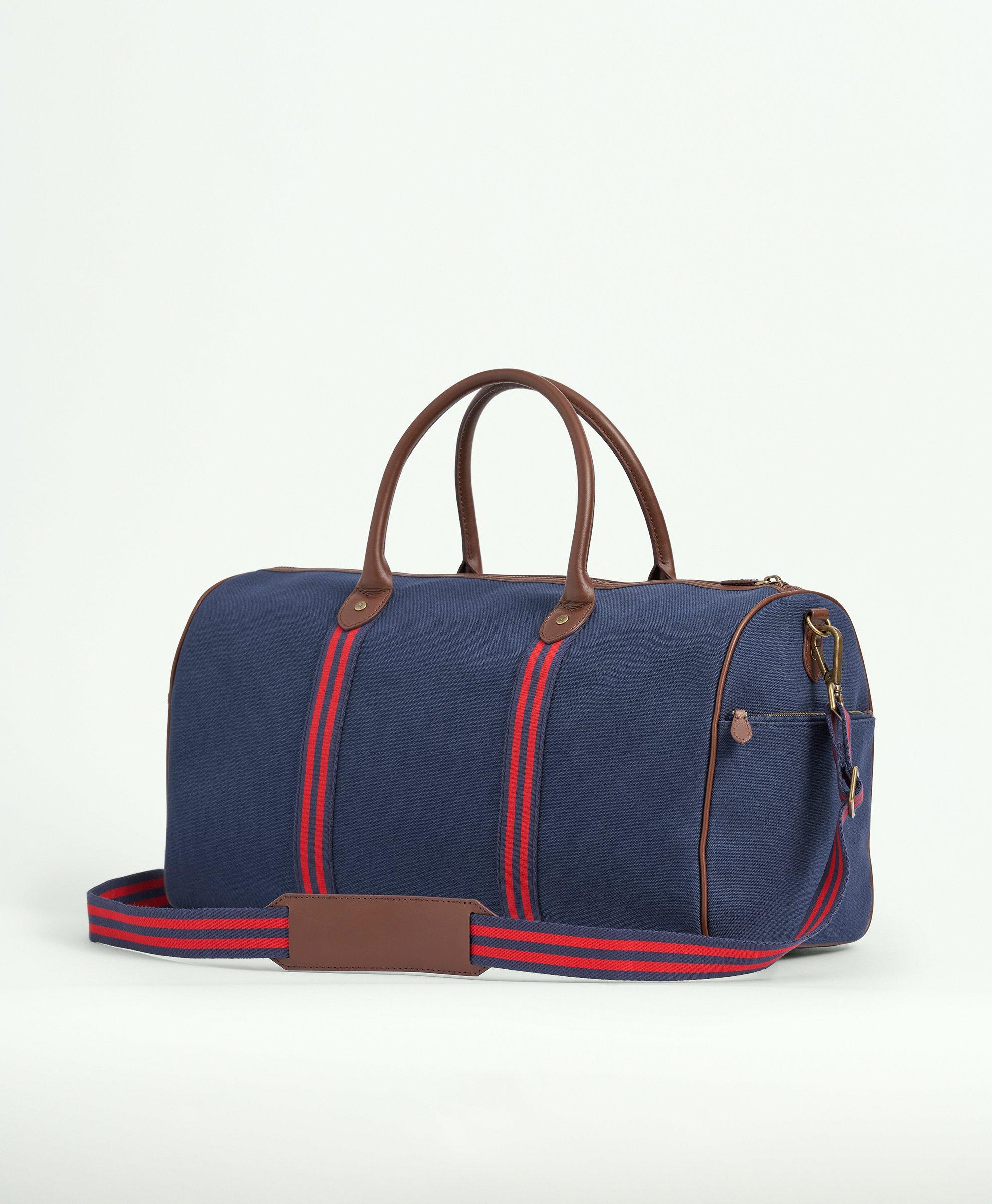 Brooks brothers leather duffle bag sale