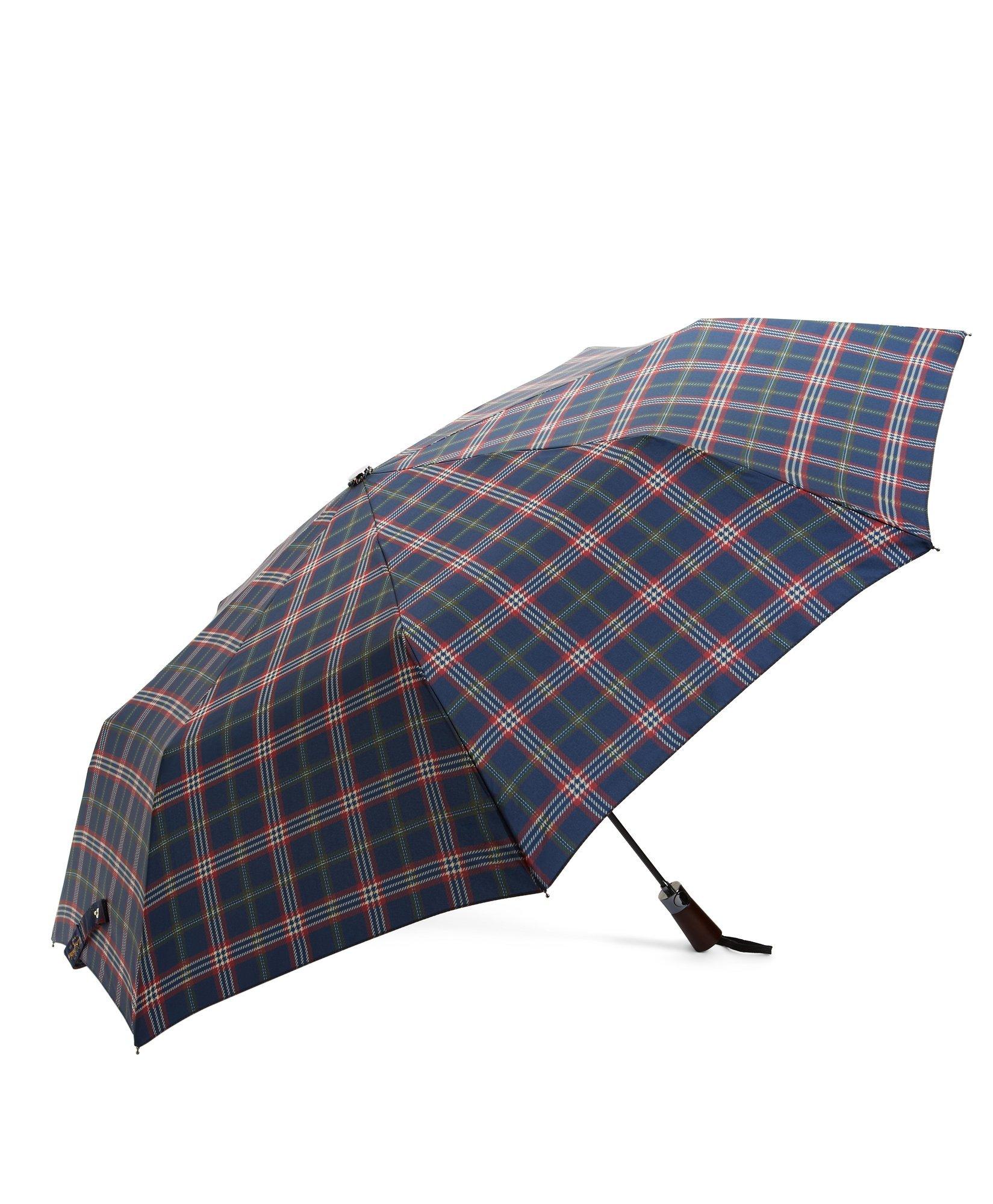 Shop Brooks Brothers Signature Tartan Mini Umbrella | Navy