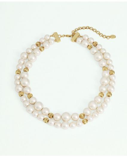 Statement Glass Pearl Necklace