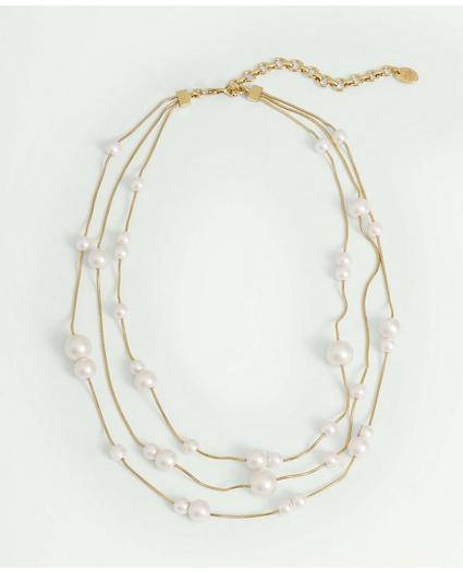 Layered Glass Pearl Necklace
