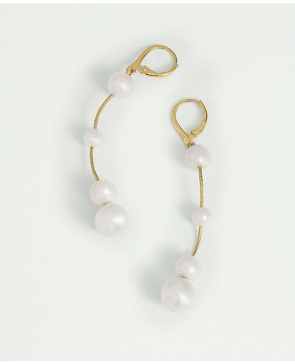 Drop Glass Pearl Floating Earrings