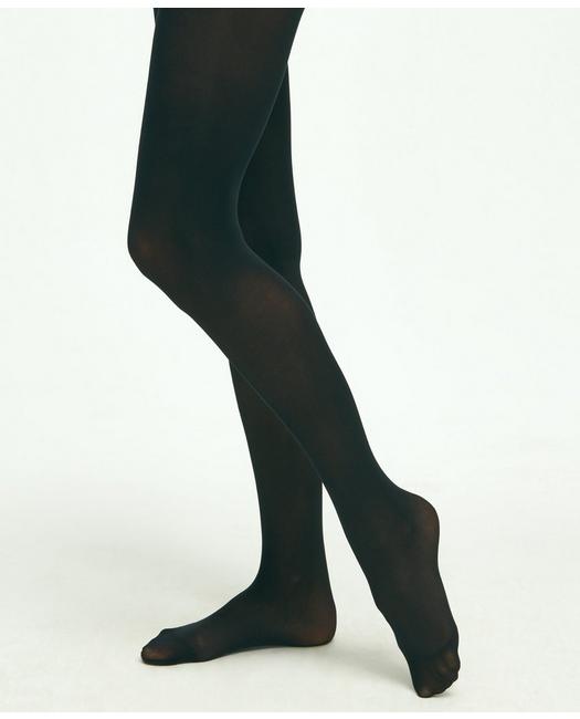 Brooks Brothers Classic Opaque Tights | Black | Size Xs