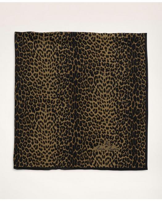 Brooks Brothers Animal Print Scarf In Green