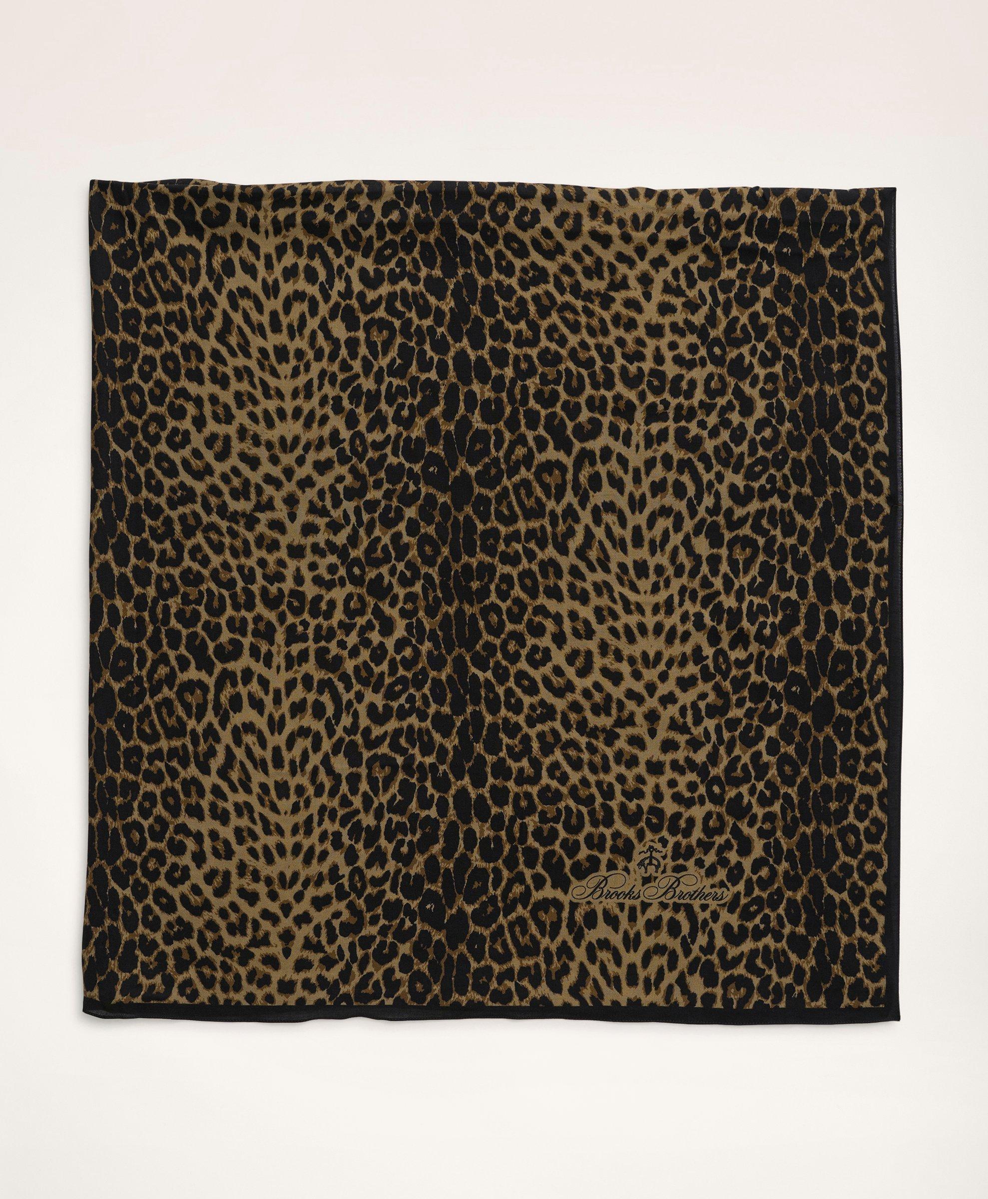 Brooks Brothers Animal Print Scarf In Green