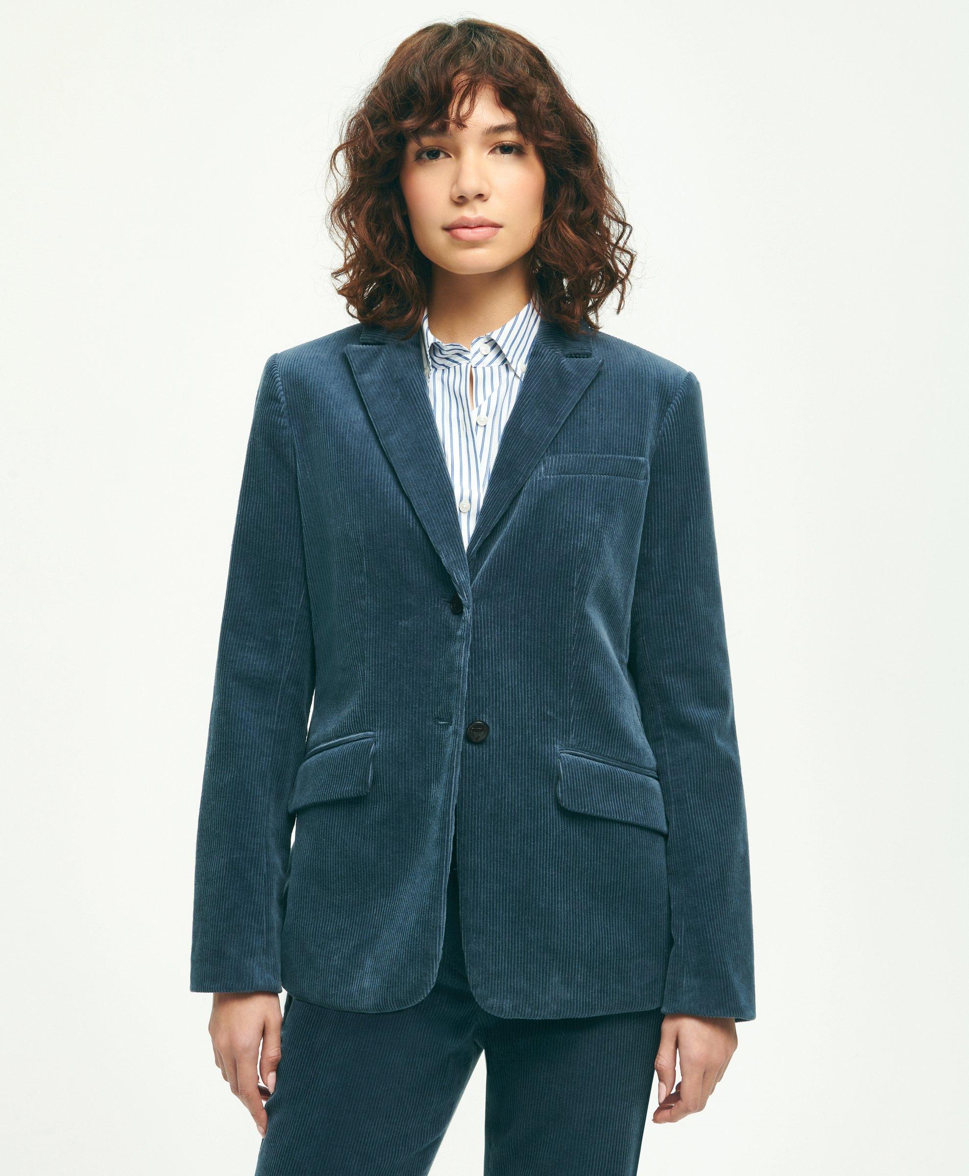 Women's green sale corduroy jacket