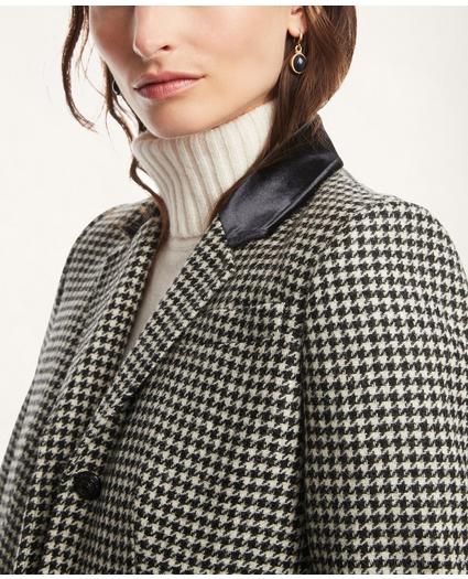 Wool Houndstooth Riding Jacket