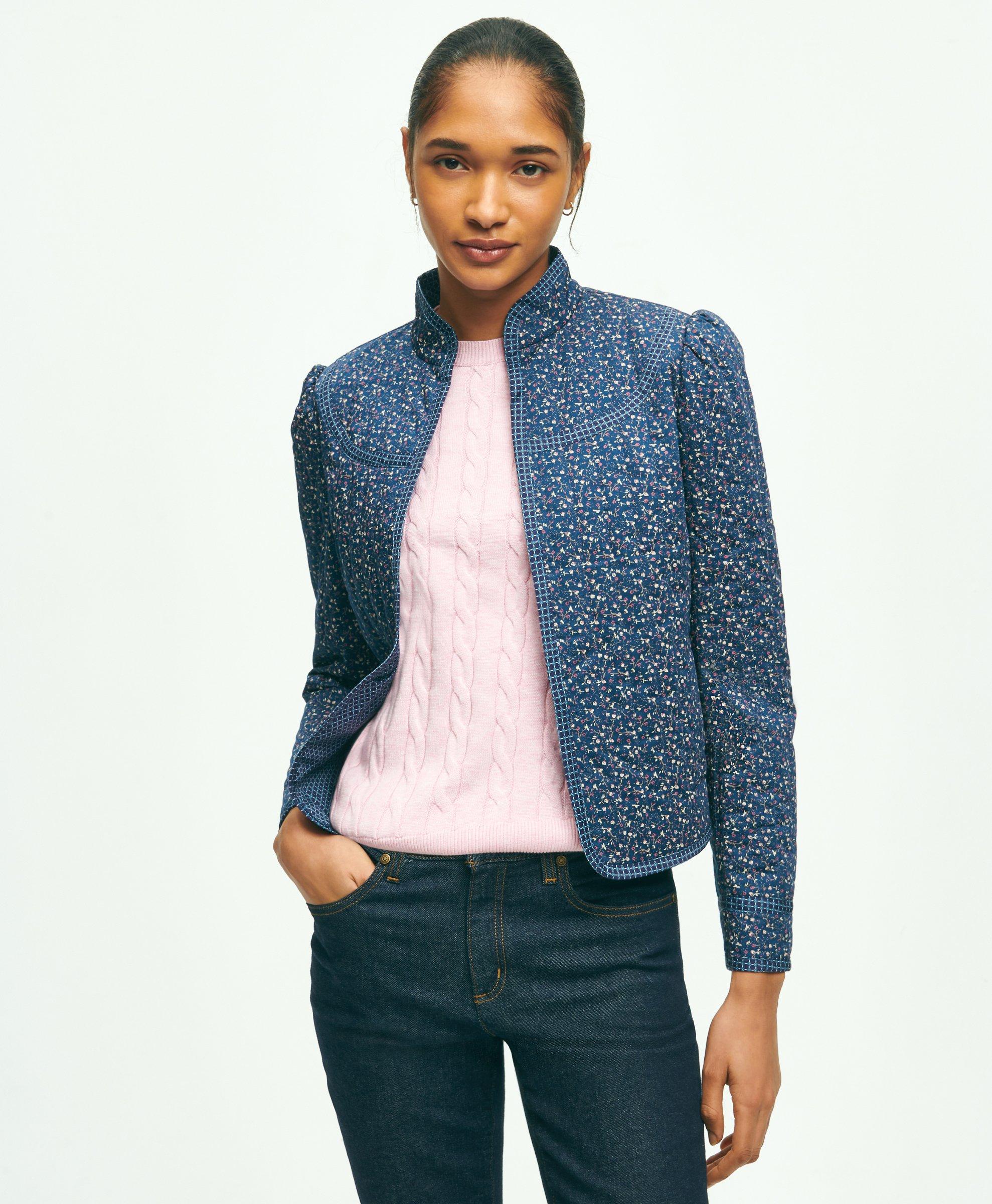 Navy blue clearance tweed jacket womens