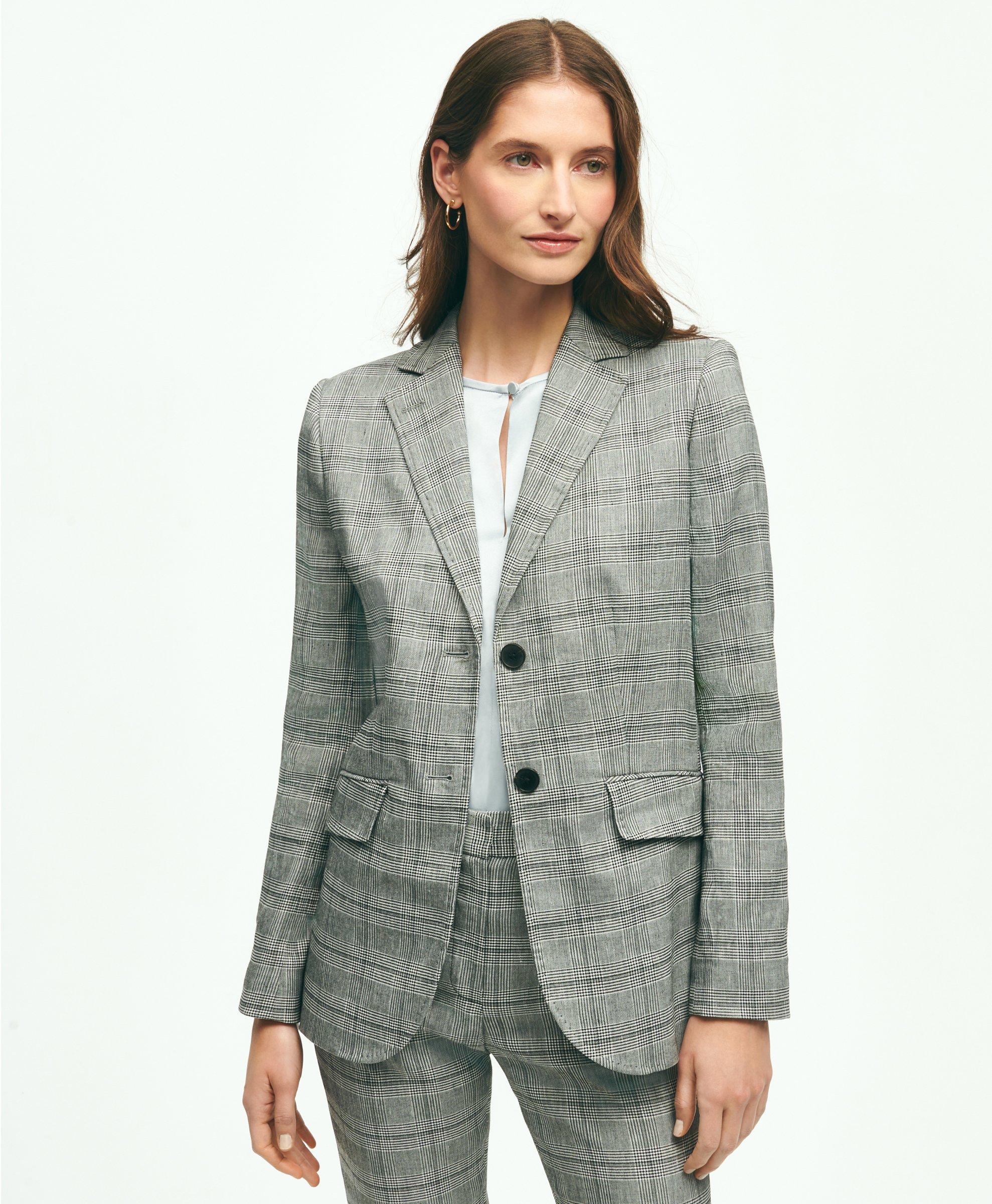 Milano Slim-Fit Wool-Silk-Linen Check Hopsack Sport Coat