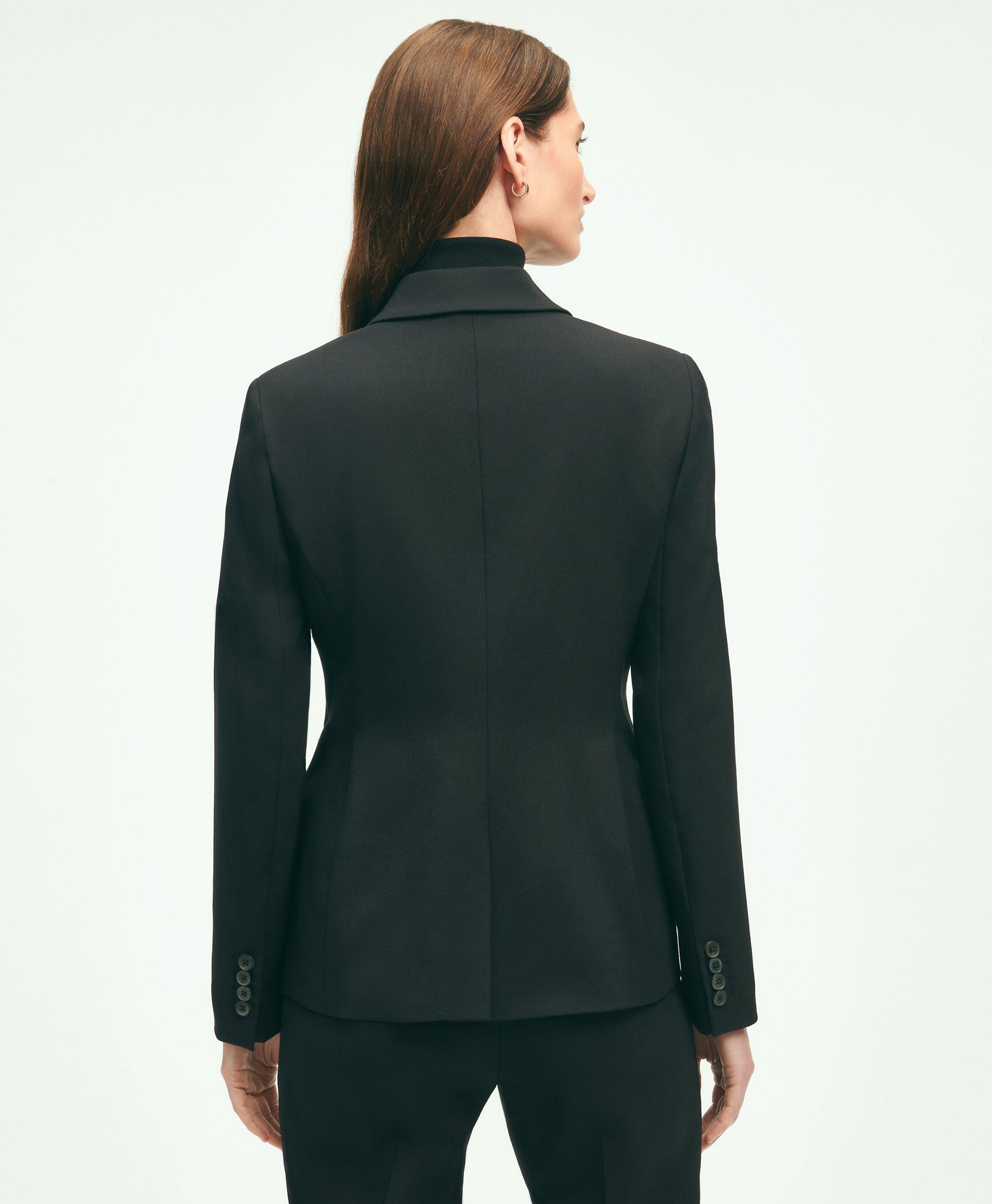 Stretch Wool 1-Button Jacket