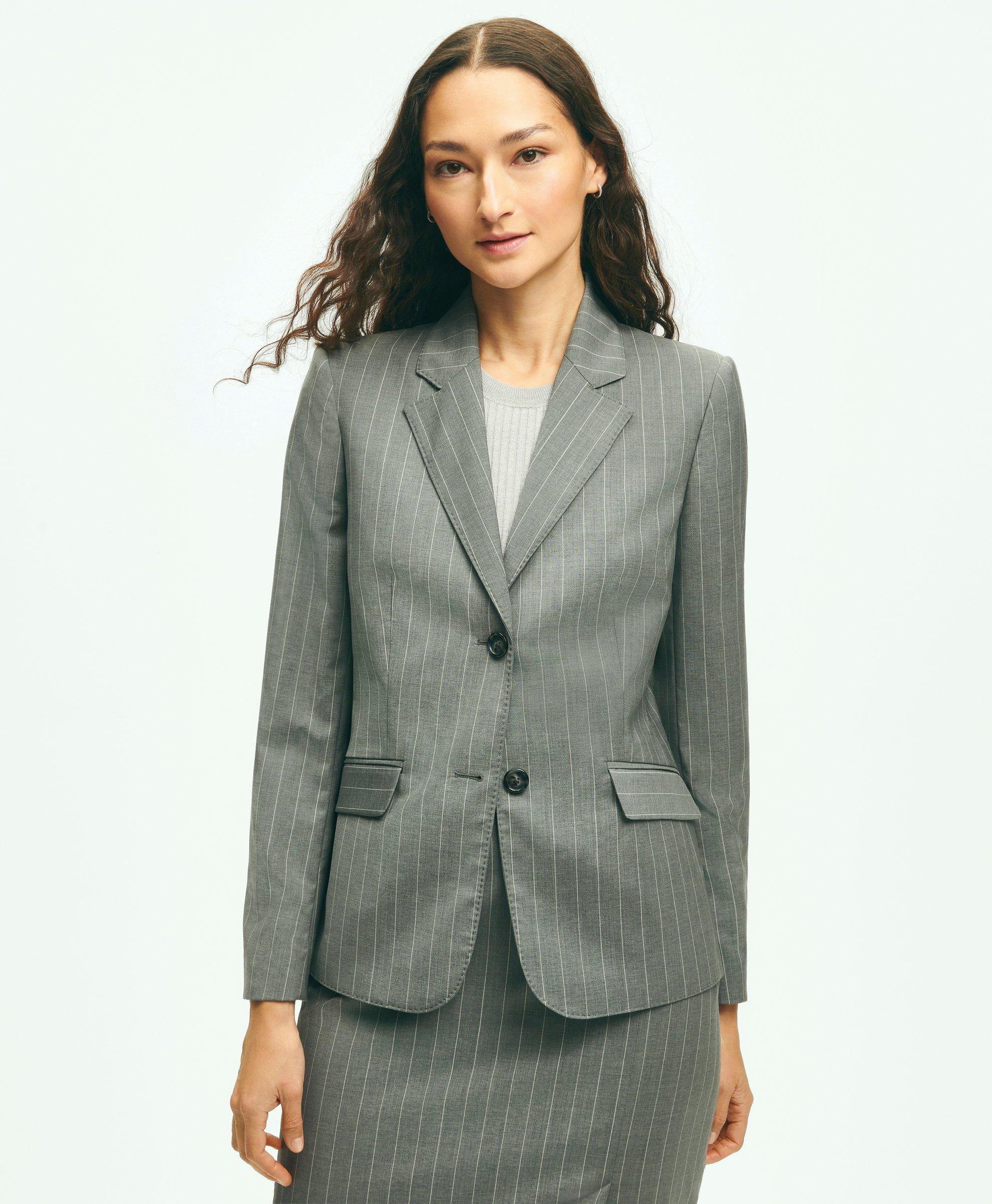 Women's gray outlet dress suit