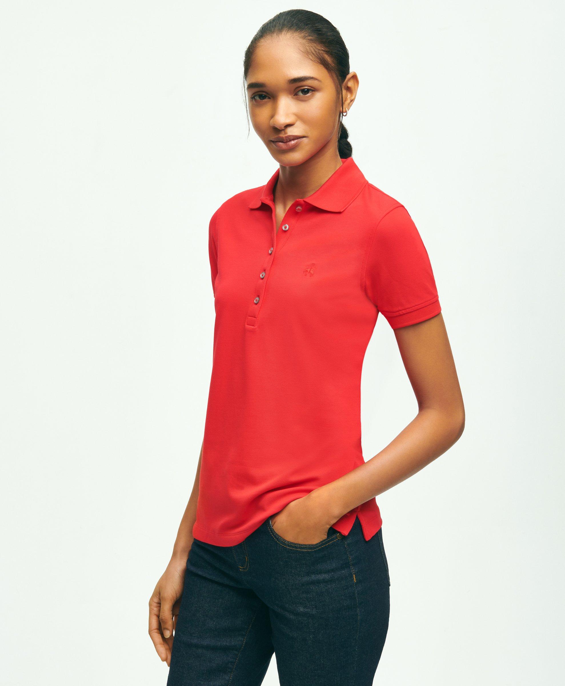 Brooks Brothers Supima Cotton Stretch Pique Polo Shirt | Red | Size Xs