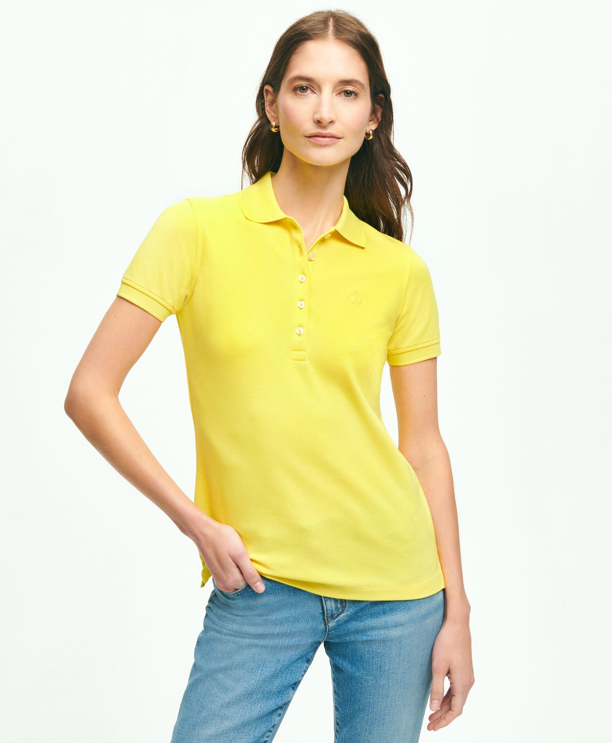 Brooks Brothers Supima Cotton Stretch Pique Polo Shirt | Yellow | Size Xl