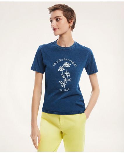 Cotton Jersey Floral Print T-Shirt